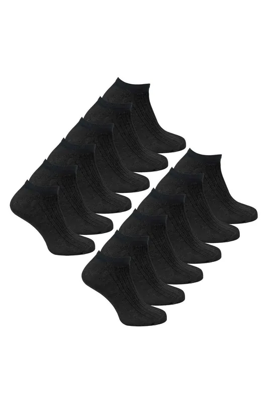 12 Pack 100% Cotton Trainer Socks - Sock Snob
