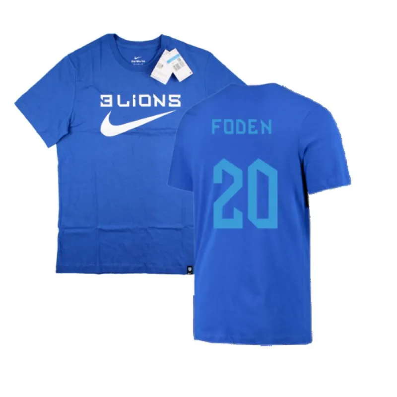 Mens 2022 - 2023 Three Lions Tee - Foden 20