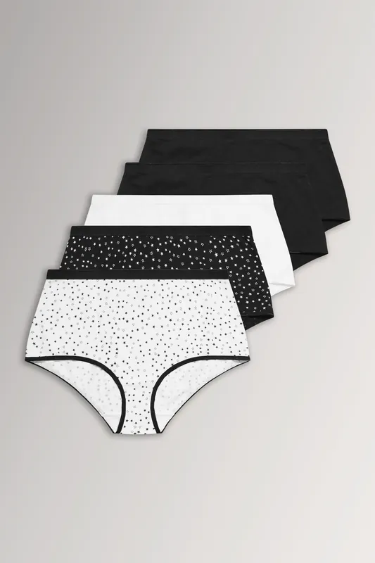 5 Pack High Waisted Shorts - Yours