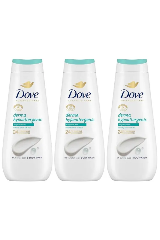 'Body Wash' Hypoallergenic 24H Renewing Micro Moisture, 3x 400ml - Dove