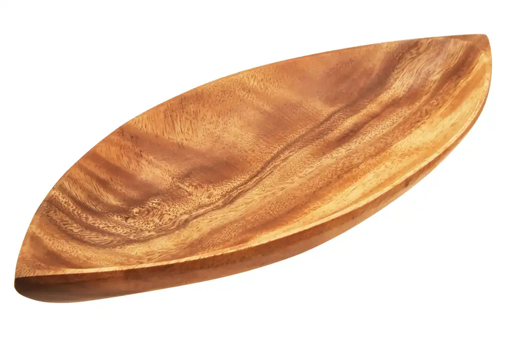 Compact Acacia Large Leaf Platter, Handcrafted Platter For Livingroom, Versatile Livingroom Platter - Orsina