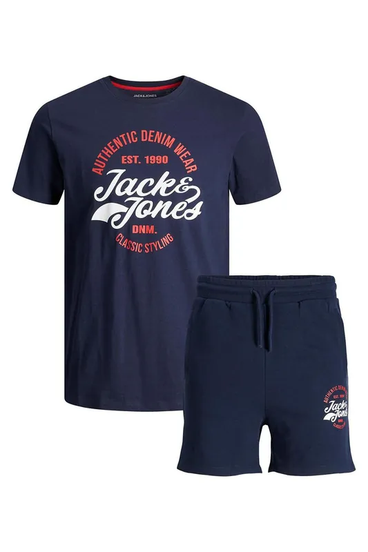 Junior Cotton Tee & Shorts Set Navy Blazer Size, 128 - Jack & Jones