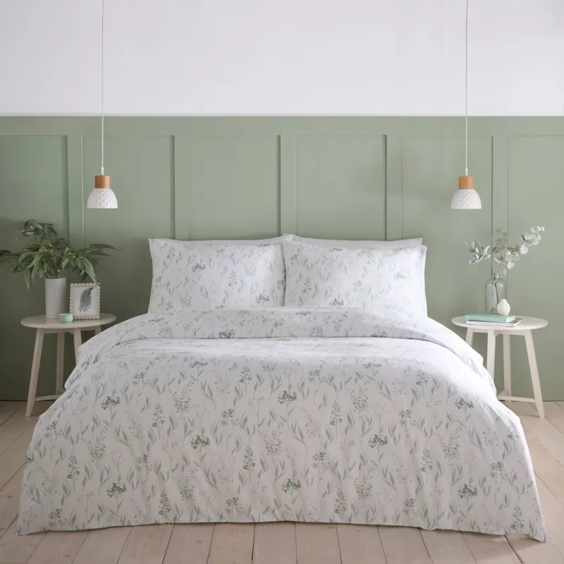 Wildflower Floral Duvet Cover Quilt Set With Pillow Case Bedding - Portfolio Home