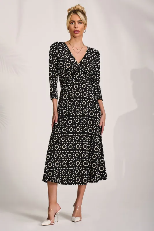 Fit and Flare Jersey Midi Dress - Jolie Moi