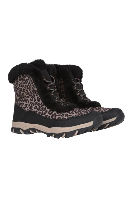 Ohio' Thermal Printed Insulated Faux Fur Short Winter Snow Boots - Mountain Warehouse