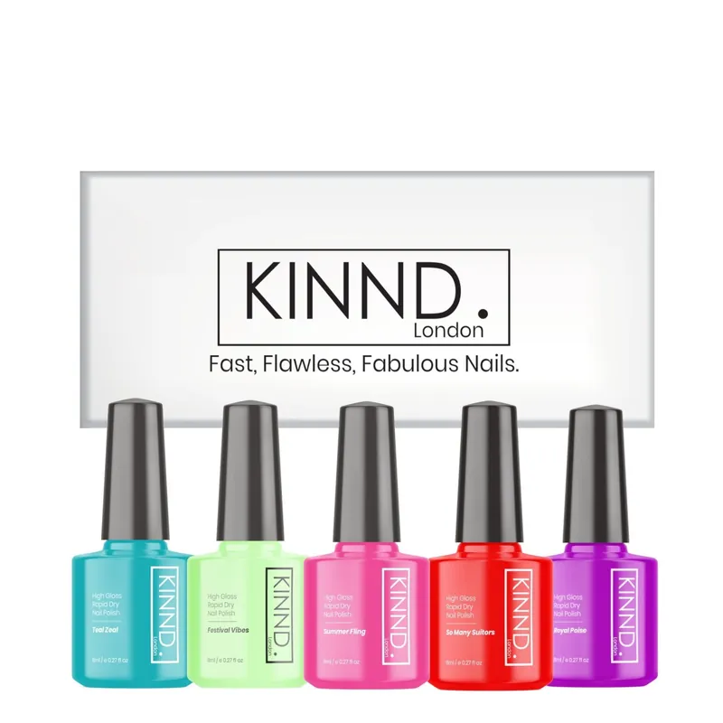 Quick Dry Nail Polish Summer Colour Gift Set - 5 x 8ml