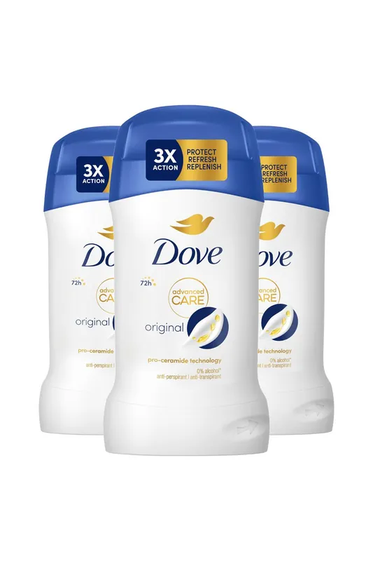 Women 'Antiperspirant' Deo Stick w/ 72H Sweat Protection 50ml, 3pk - Dove