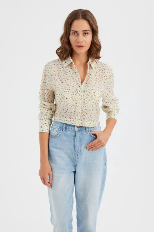 Floral Woven Long Sleeve Shirt - Hiccup
