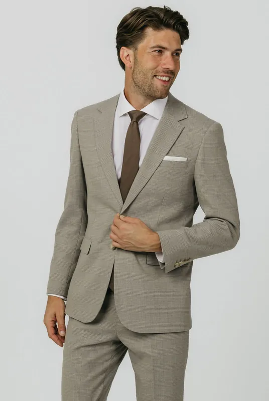 Natural Check 2 Piece Suit - Dobell