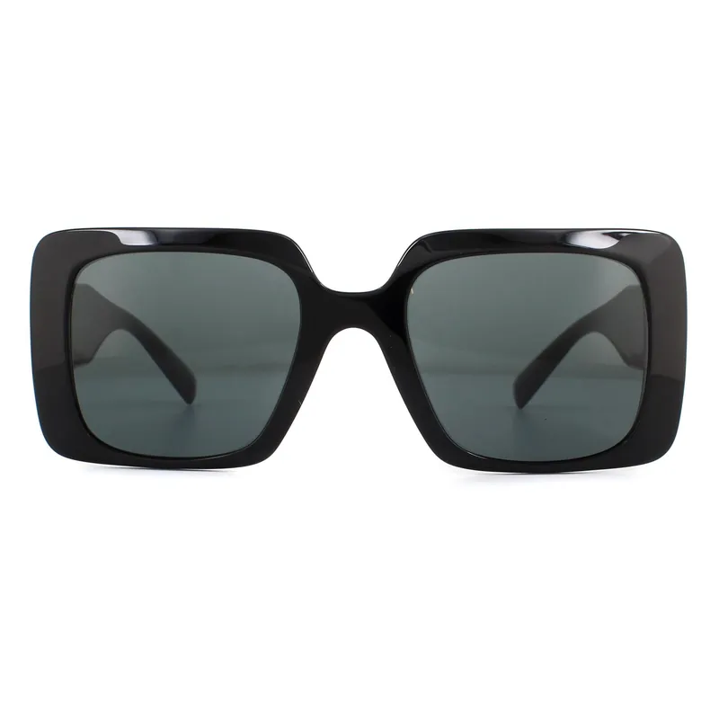 Square Black Dark Grey Sunglasses - Versace