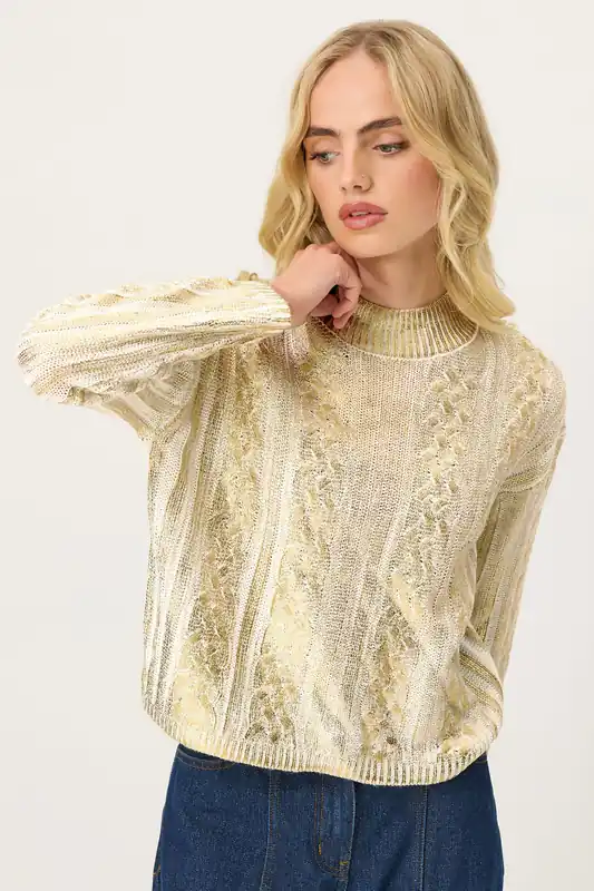 Petite Metallic Foil Jumper - PixieGirl