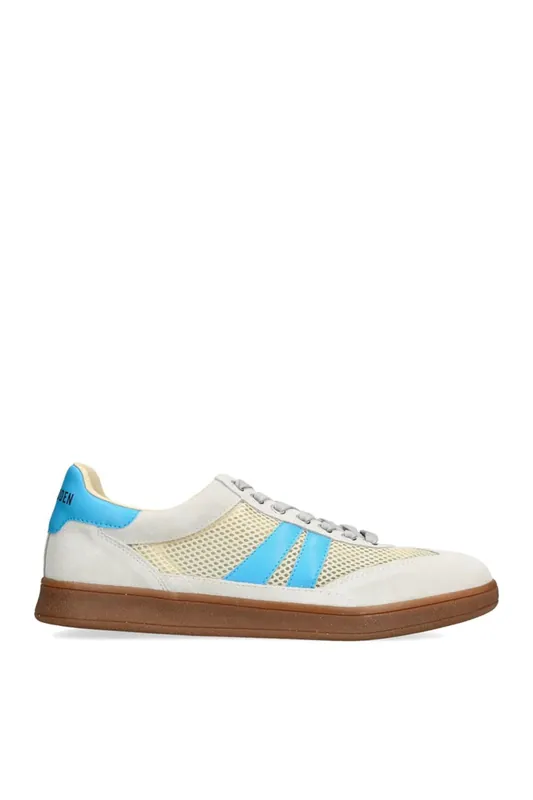 Cassey Grey Blue' Leather Trainers - STEVE MADDEN