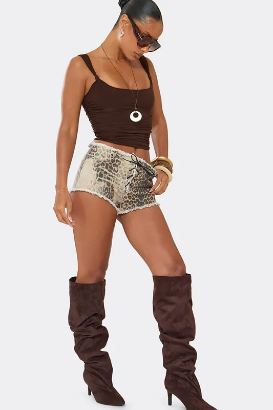 Knee High Faux Suede Stiletto Boots - EGO