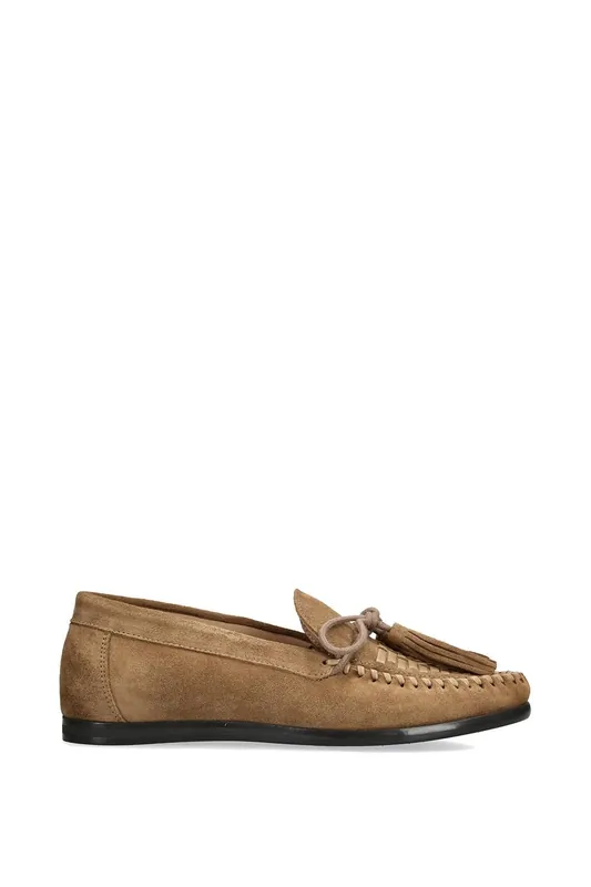 Yaira Taupe Suede' Suede Flats - STEVE MADDEN