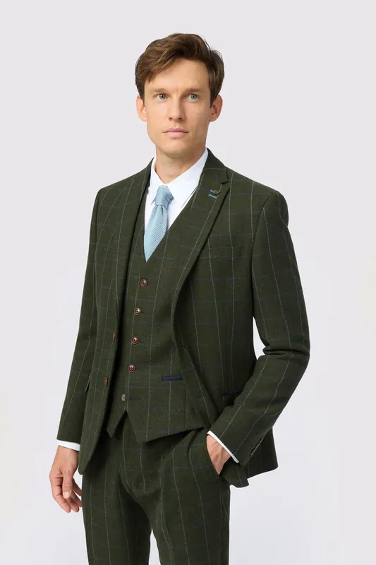 Check Tweed Tailored Fit Jacket - Antique Rogue