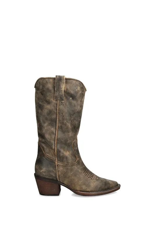 Albany Brown' Leather Boots - STEVE MADDEN