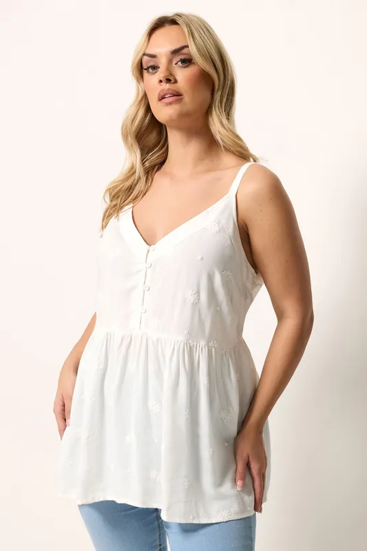 Embroidered Floral Vest Top - Yours
