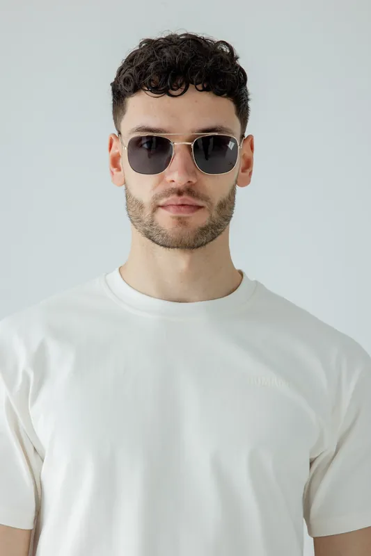 Metal Frame Aviator Style Square Sunglasses - SVNX