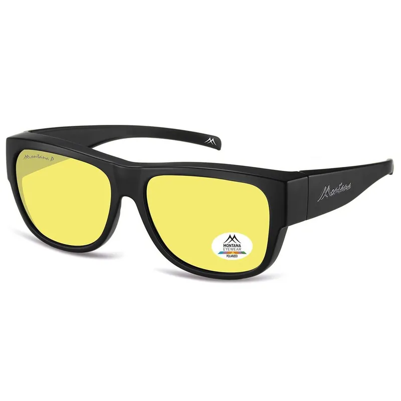 Square Matte Black Yellow Polarized FO10 - montana