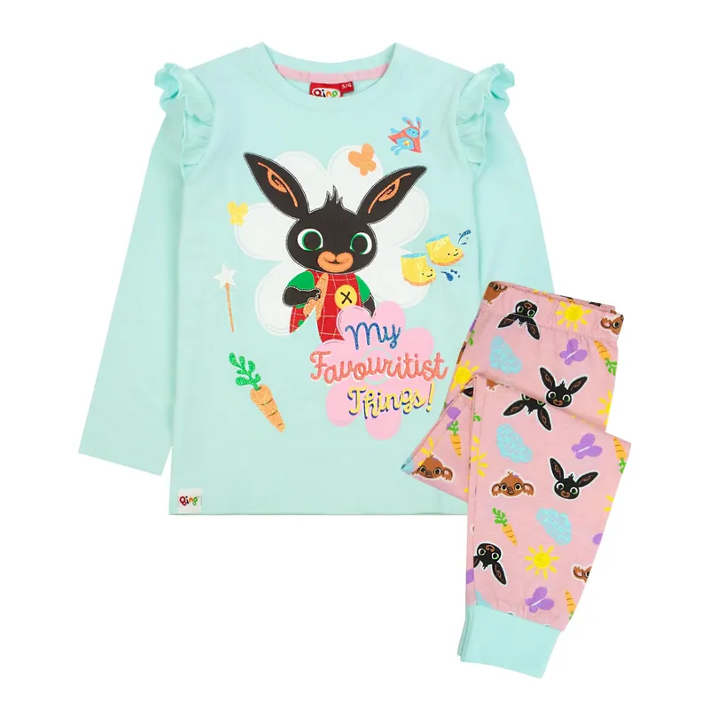Bing Bunny Long Sleeve Long Leg Pyjama Set | Girls Green | Official
