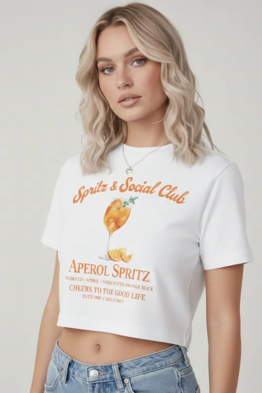 Graphic Print - Crop - Top