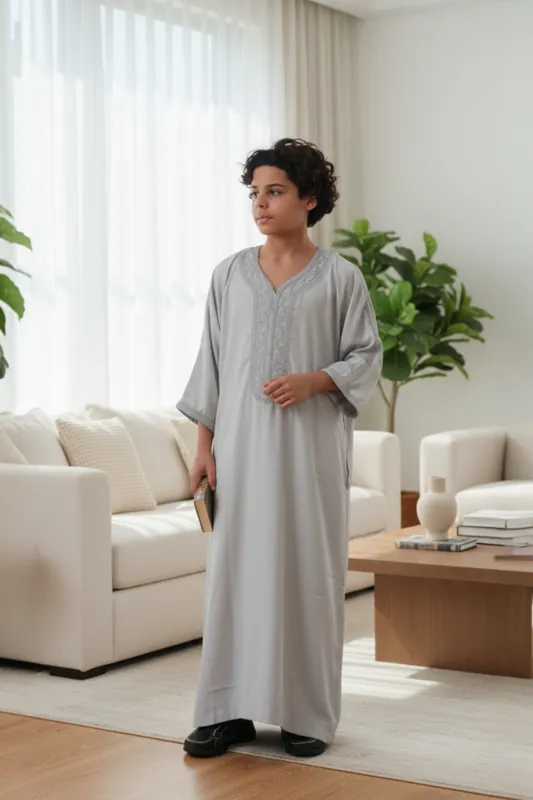Moroccan Thobe Robe Eid Djellaba Gandoura Jubba LFS-K-HM65
