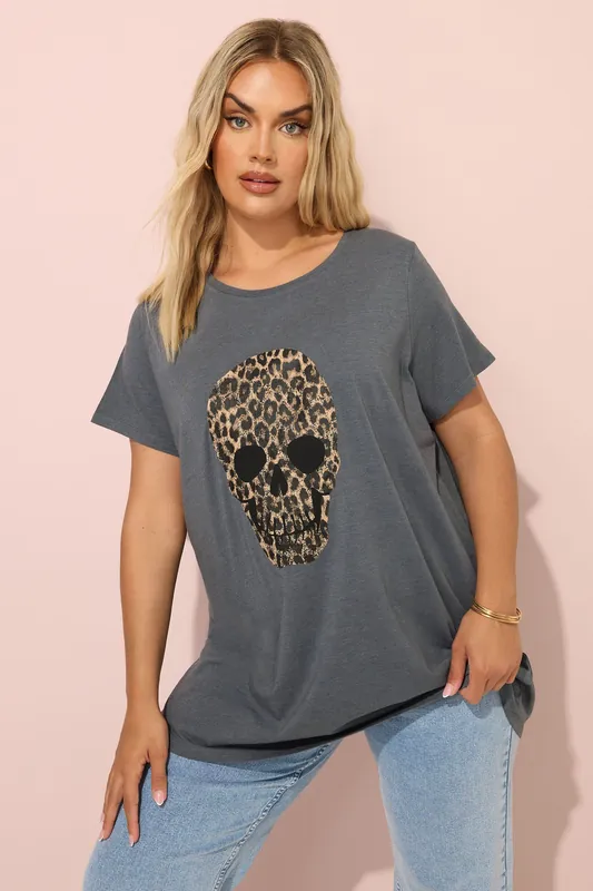 Animal Print Skull T-Shirt