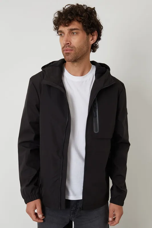 Showerproof Hooded Microfleece Lined Jacket - Threadbare