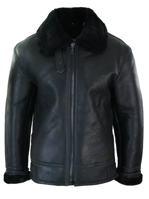 Sherling Sheepskin Cream B3 Pilot Jacket - TruClothing