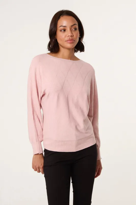 Pink Patterned Jumper - Blue Vanilla