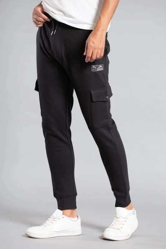 Cotton Blend Joggers with Cargo-Style Pockets