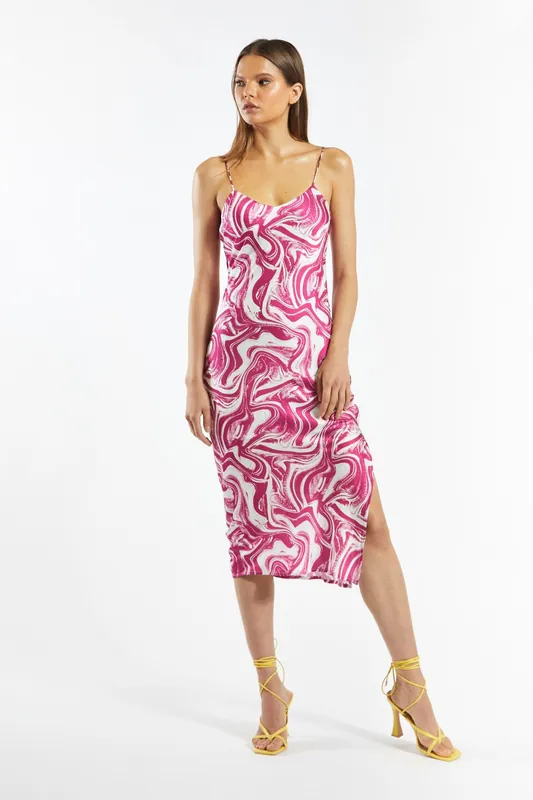 V-neck Midi Slip Dress