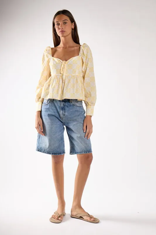 Sweetheart Peplum Blouse - Shnoo