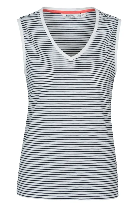 Whitley' Soft Breathable Round Neck Cotton Jersey Flattering Fit Vest - Mountain Warehouse