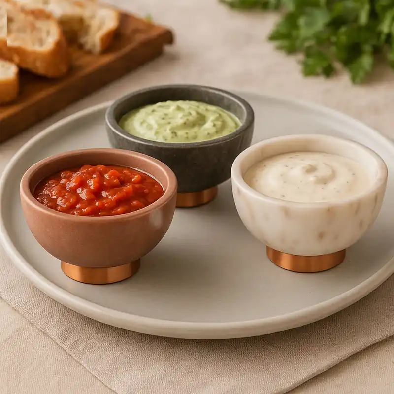 Set Of 3 Dipping Bowls - Orsina