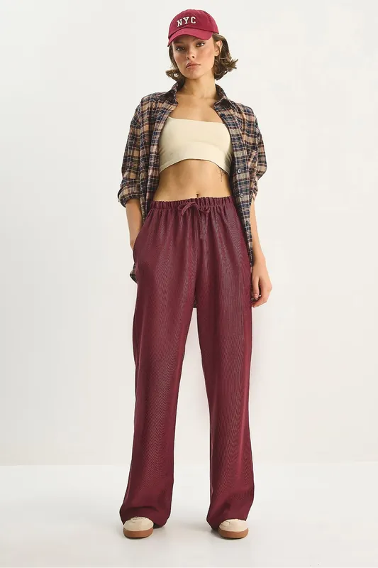High Waist Wide Leg Pants - Bianco Lucci