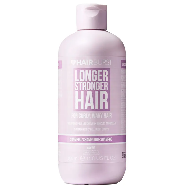 Longer Stronger Hair Shampoo For Curly & Wavy Hair 350ml - Hairburst