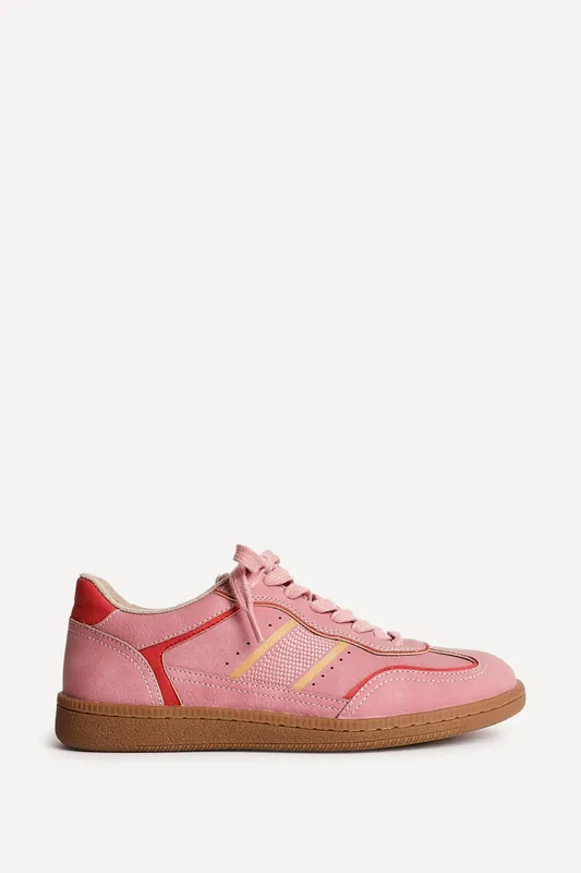 Vortex Pink & Red Retro Style Trainers - Linzi