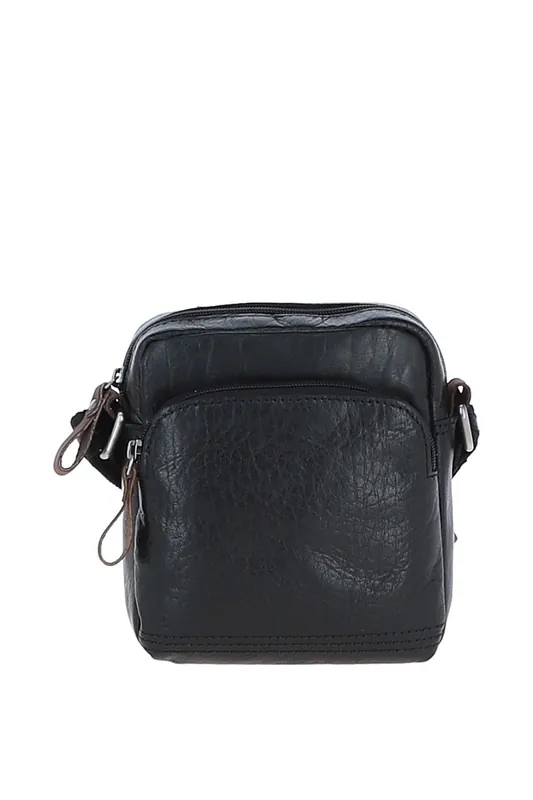 'Valerio' Real Leather Vintage Small Flight Shoulder Bag - Ashwood Leather
