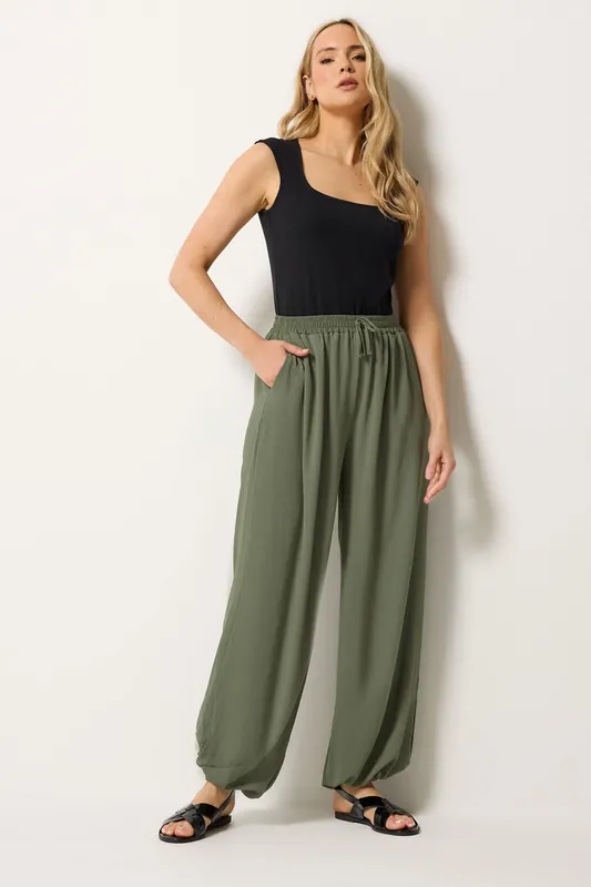 Tall Gathered Hem Trousers - Long Tall Sally