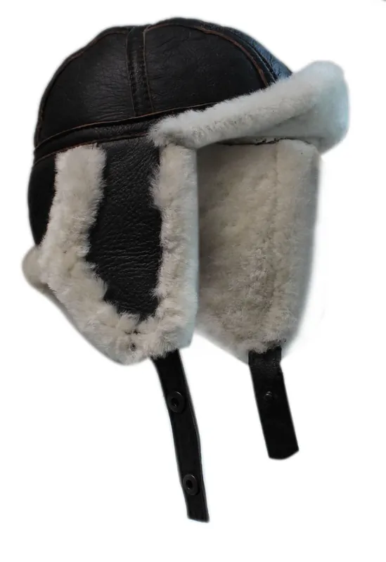 RAF Aviator Sheepskin B-55 Trapper Hat