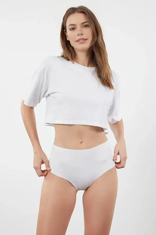 3 Pack Seamless High Waist Knitted Briefs - WOVCOR