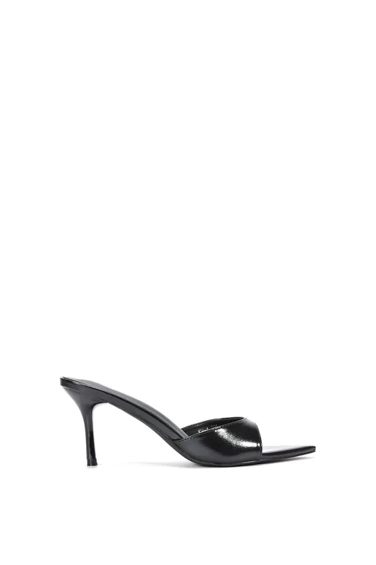 Kallie' Slip On Stiletto Heeled Mules With Open Toe - XY London