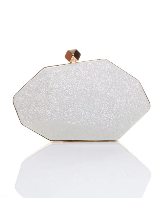 Geometric Glitter Party Clutch Shoulder Handbag Bag - AJVANI
