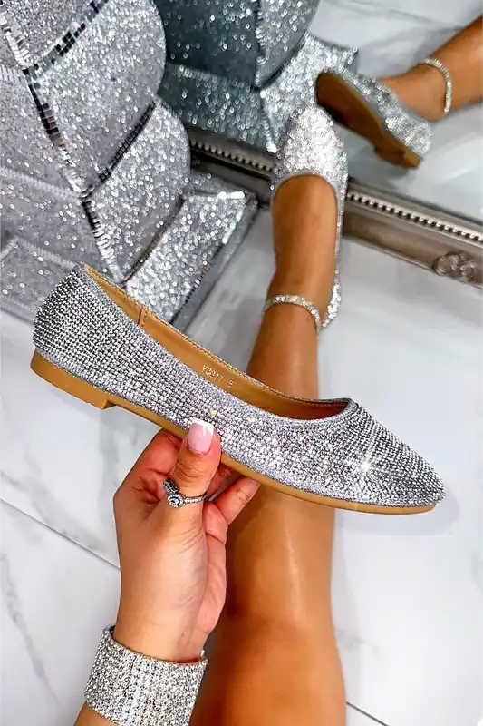 Crystal Stardust Flat Dolly Shoes - Love Lemonade