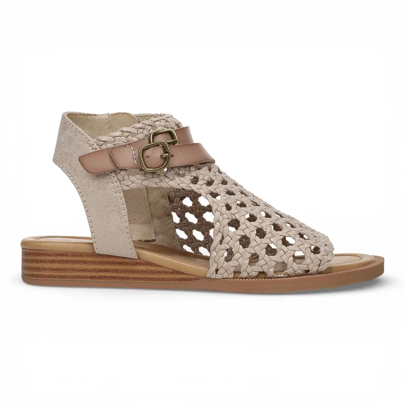 Weave Micro Wedge Sandals - TruClothing