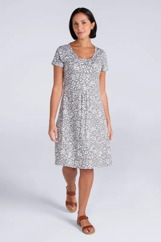 Lora' Lightweight Breathable Casual Short Sleeve Summer Skater Dress - Mountain Warehouse
