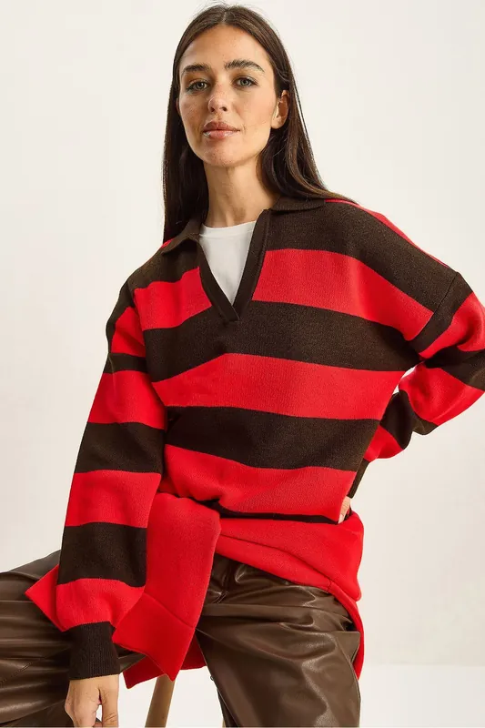 Striped Knitwear Sweater - Bianco Lucci
