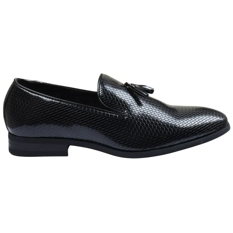 Loafers Slip On Leather Lined Tassel Pattern Formal Shoe - TruClothing