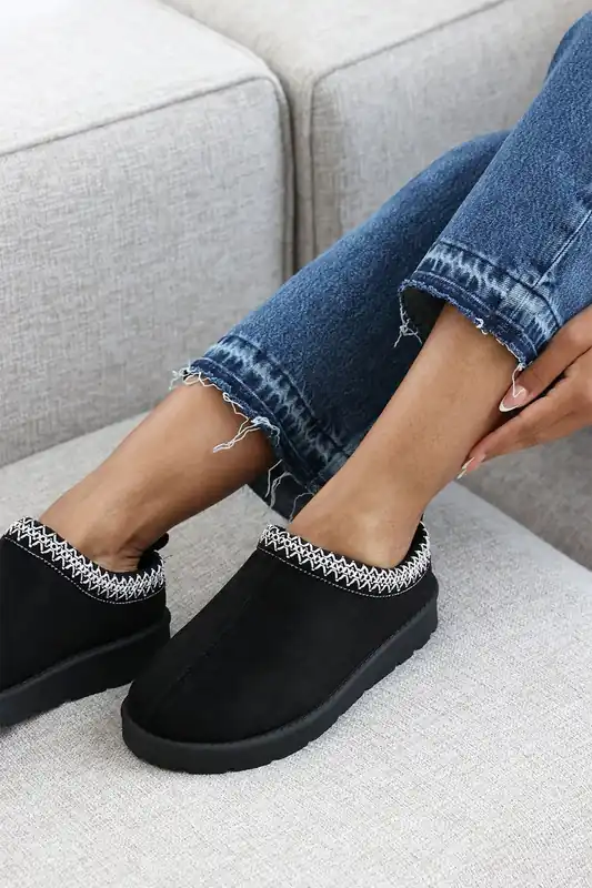 Reina' Cosy Faux-Suede Fur Lining Slipper